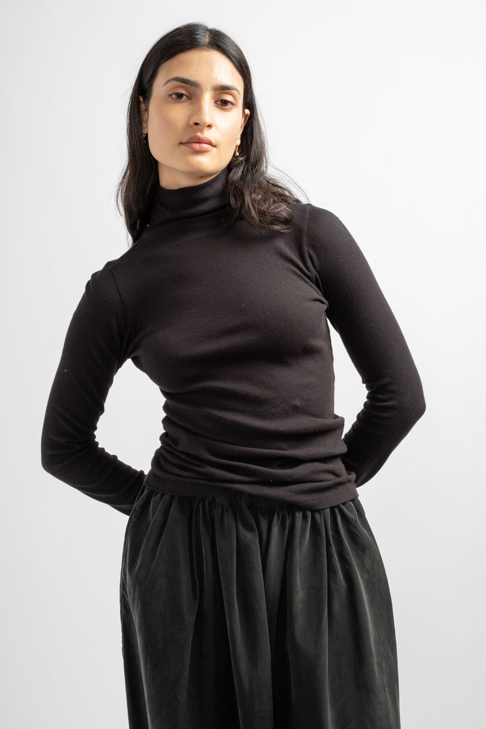 Turtle Neck L/S in Black