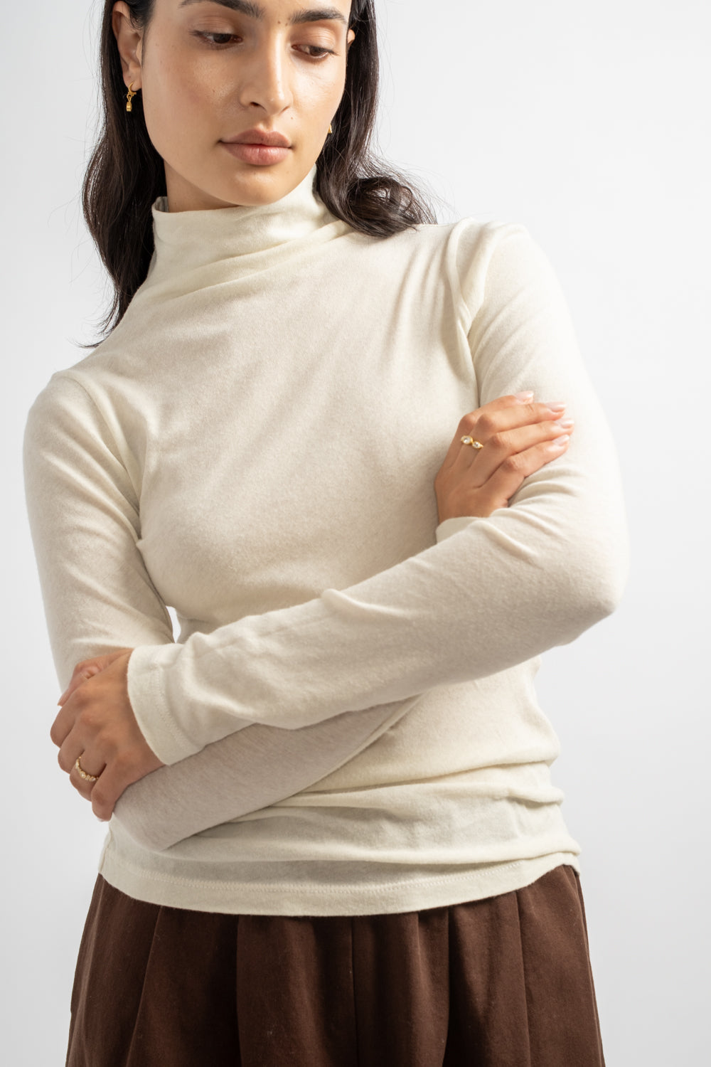 Turtle Neck L/S in Natural