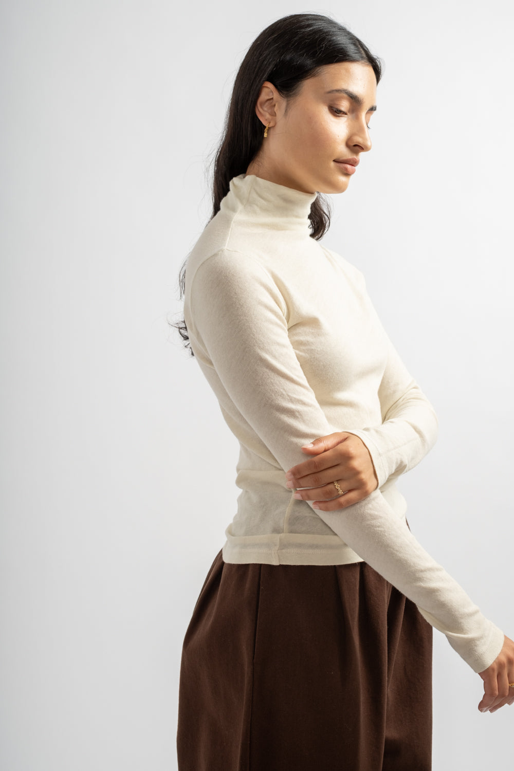 Turtle Neck L/S in Natural