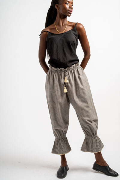 Gather Pants in Grey Mix