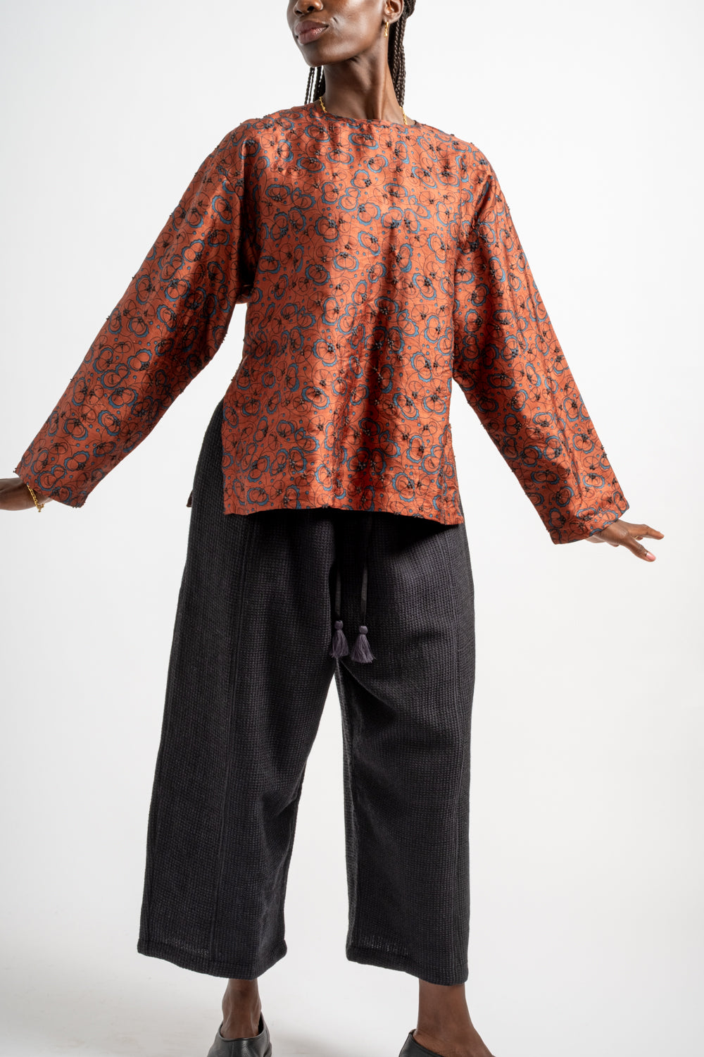 Wide Pants in Charcoal