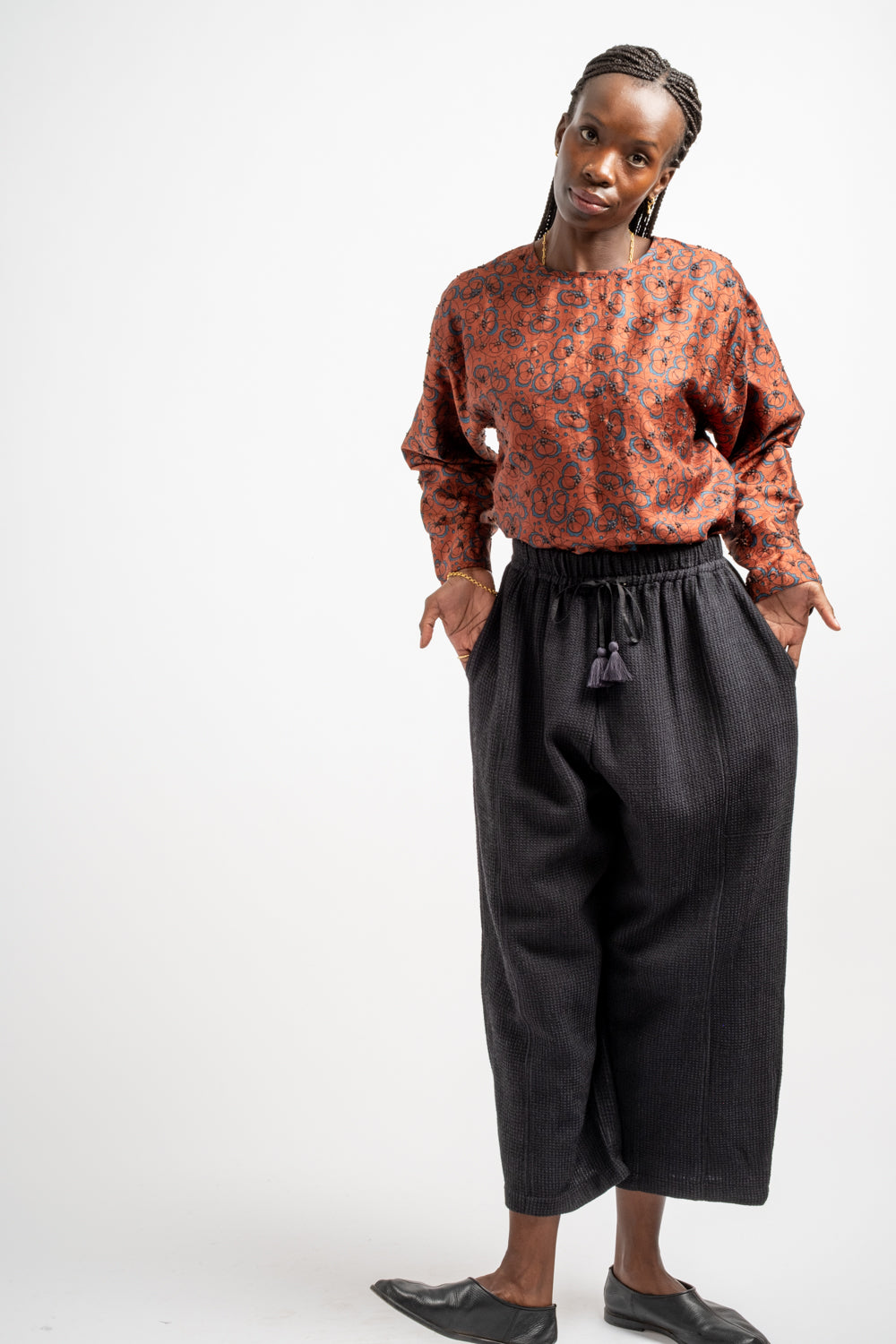Wide Pants in Charcoal