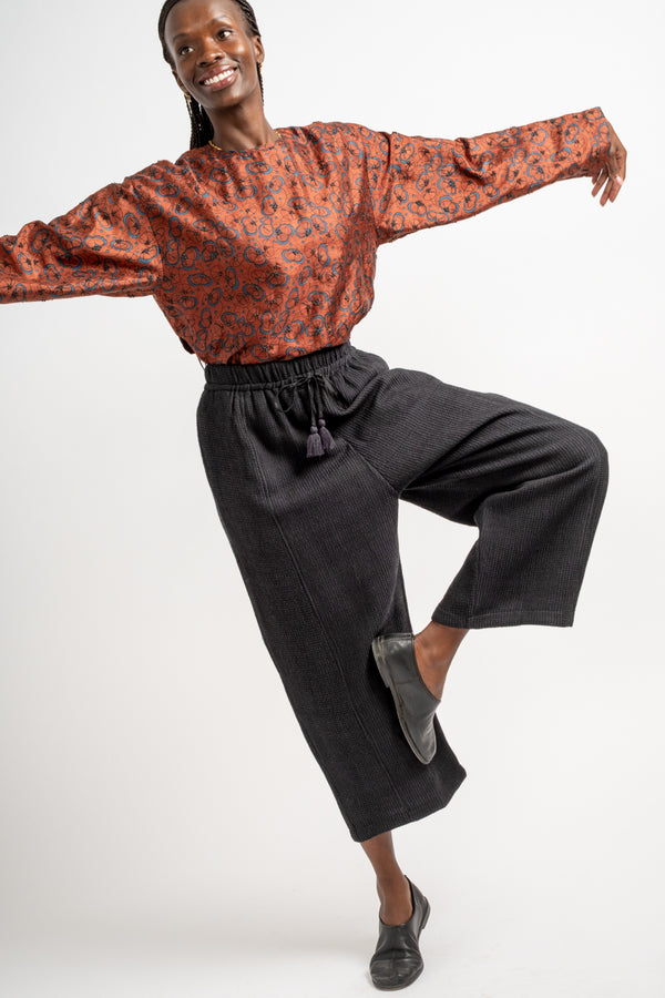 Wide Pants in Charcoal