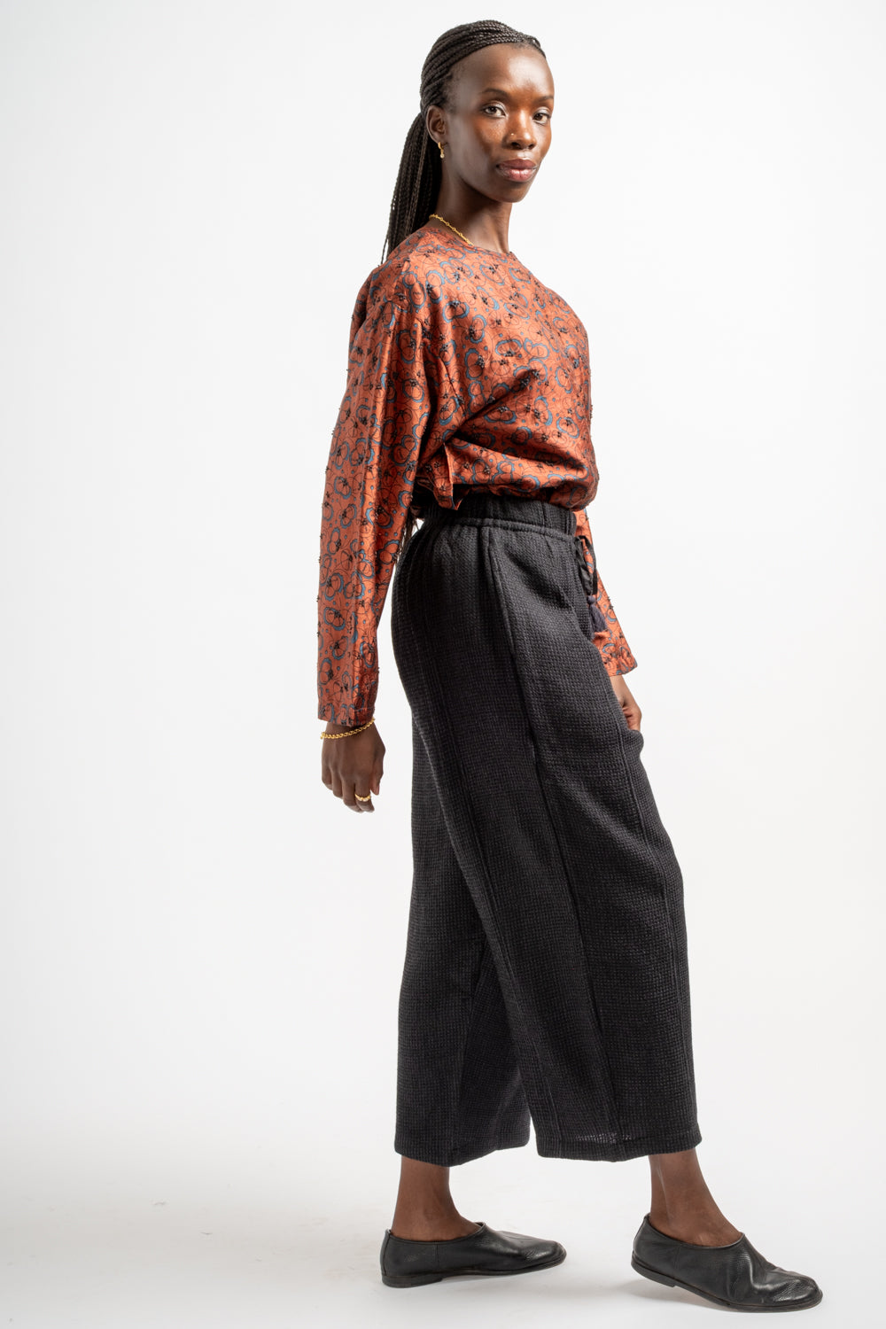 Wide Pants in Charcoal