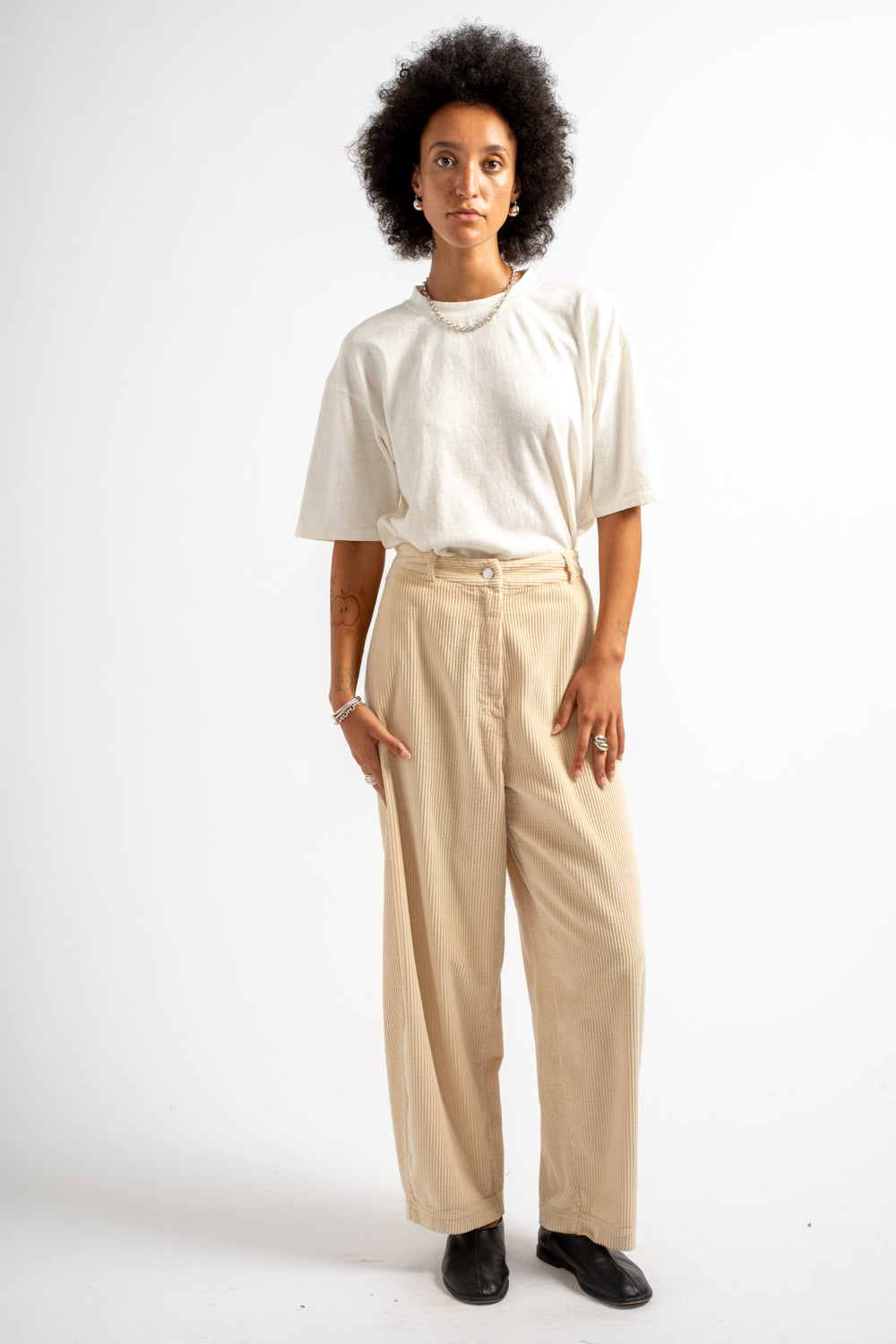 Corduroy Curved Pants