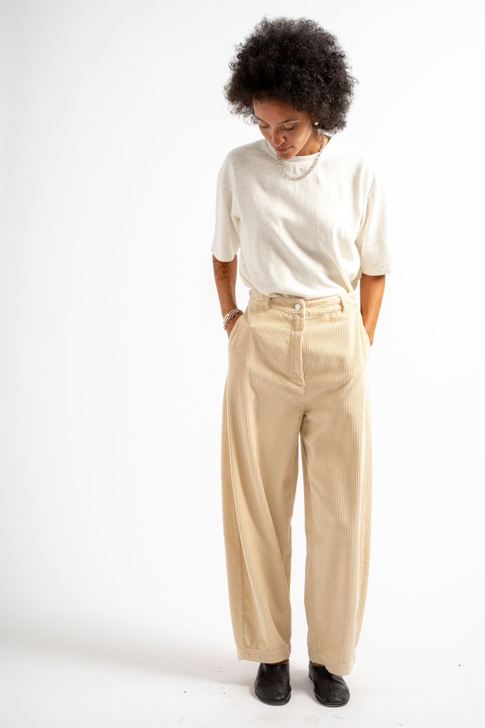 Corduroy Curved Pants