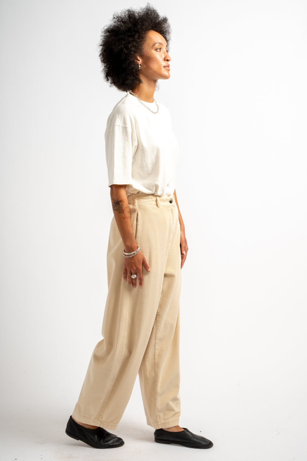 Corduroy Curved Pants