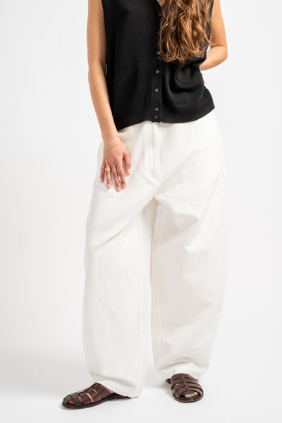 Cotton + Linen Curved Pants