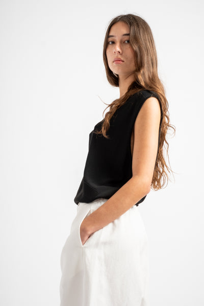 Cotton + Linen Curved Pants