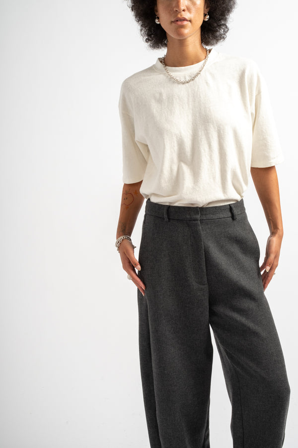 Wool Curved Pants