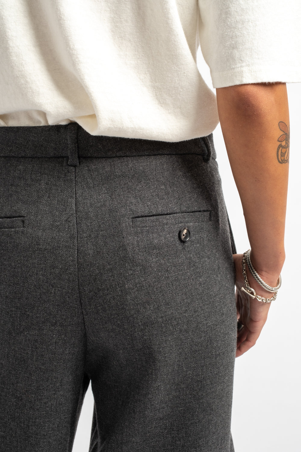 Wool Curved Pants