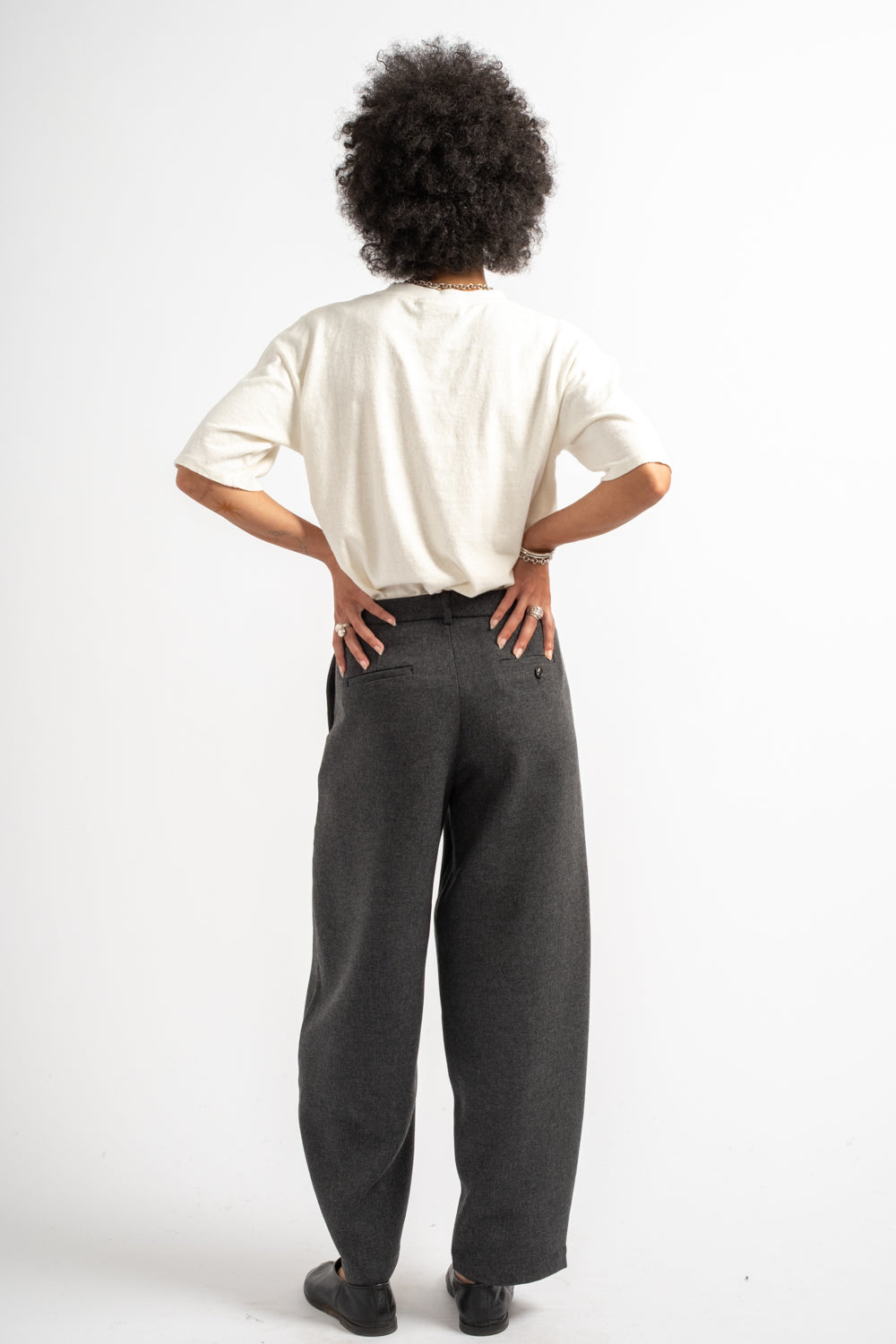 Wool Curved Pants