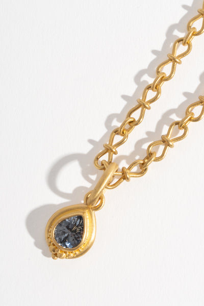 Blue + Gray Spinel Cluster Pendant