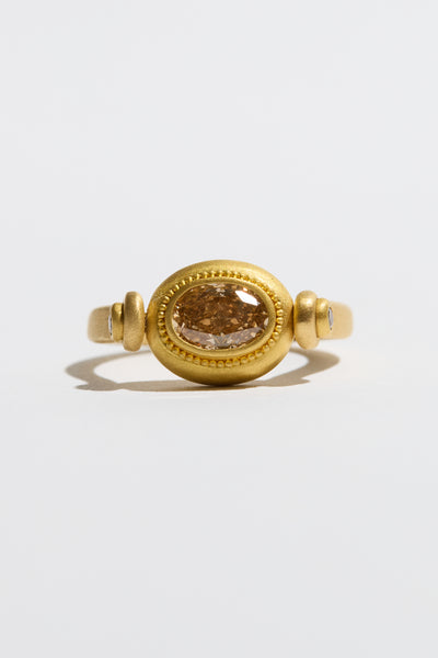 Champagne Diamond Swivel Ring