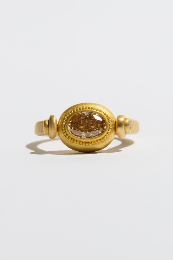 Champagne Diamond Swivel Ring