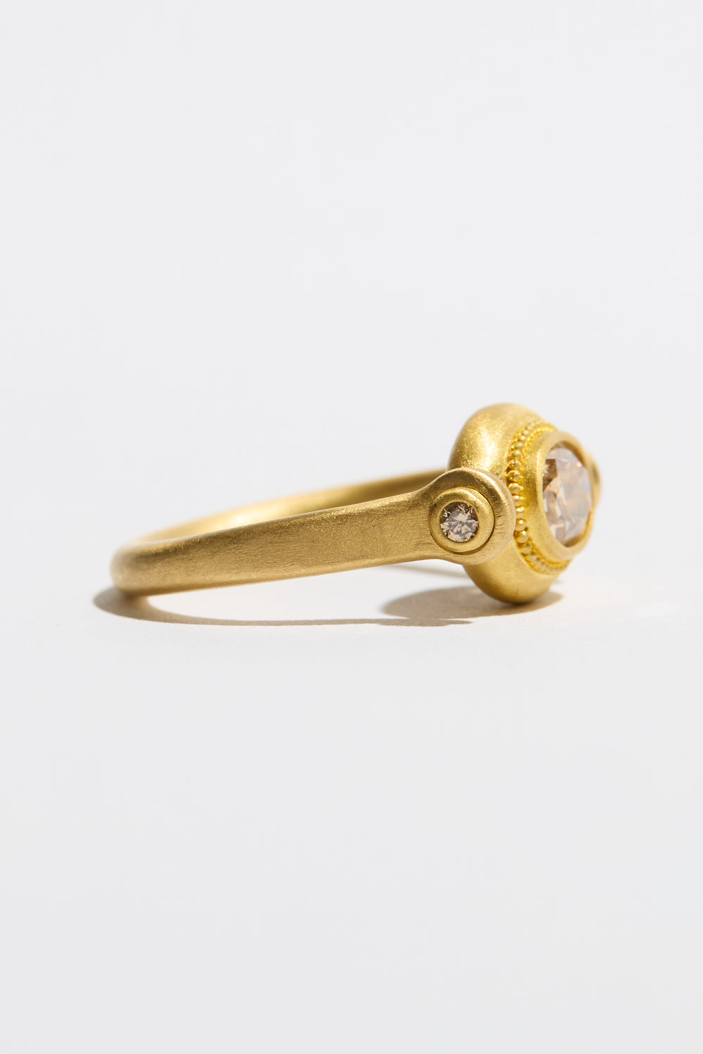 Champagne Diamond Swivel Ring