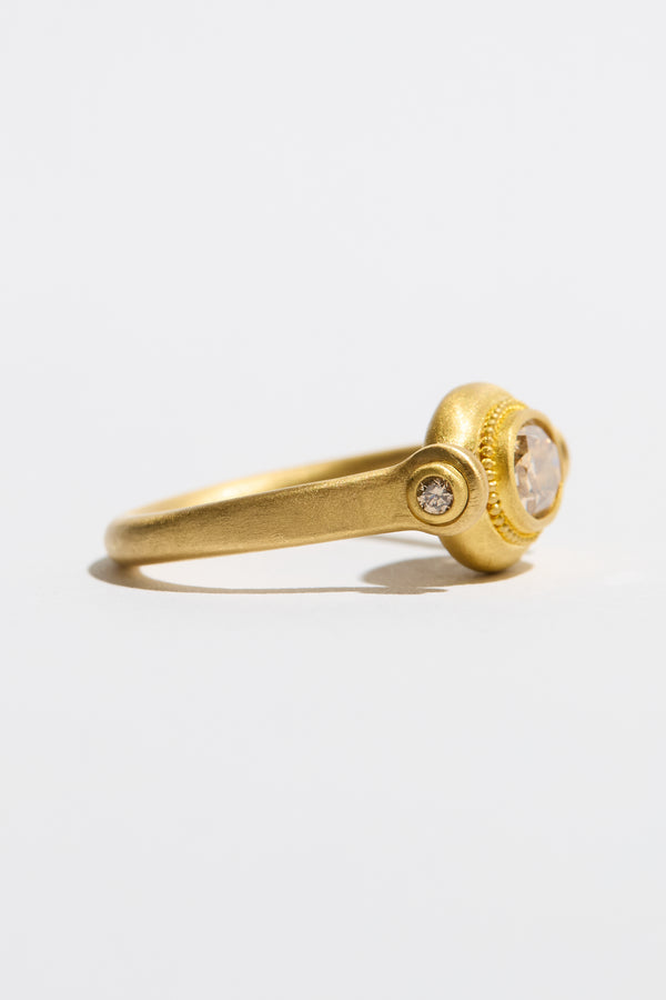 Champagne Diamond Swivel Ring