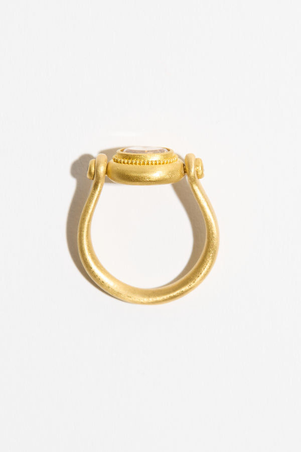 Champagne Diamond Swivel Ring