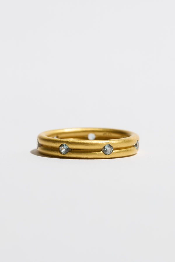 Double Wire Grey Sapphire Band