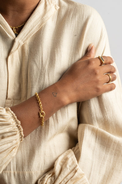 Flat Rolo Chain Bracelet