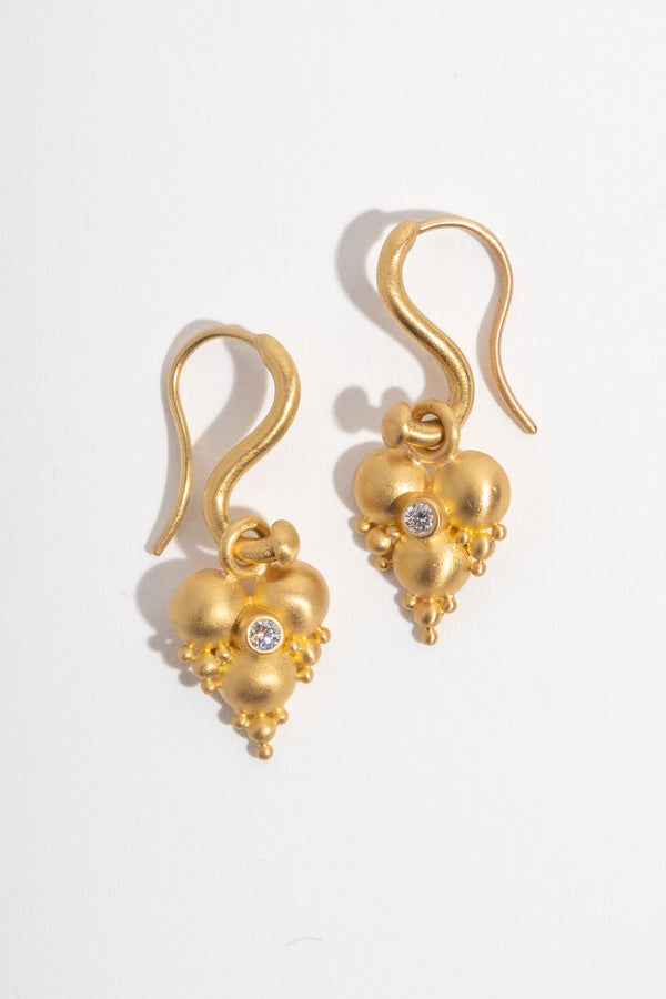 Heart Cluster Diamond Earring