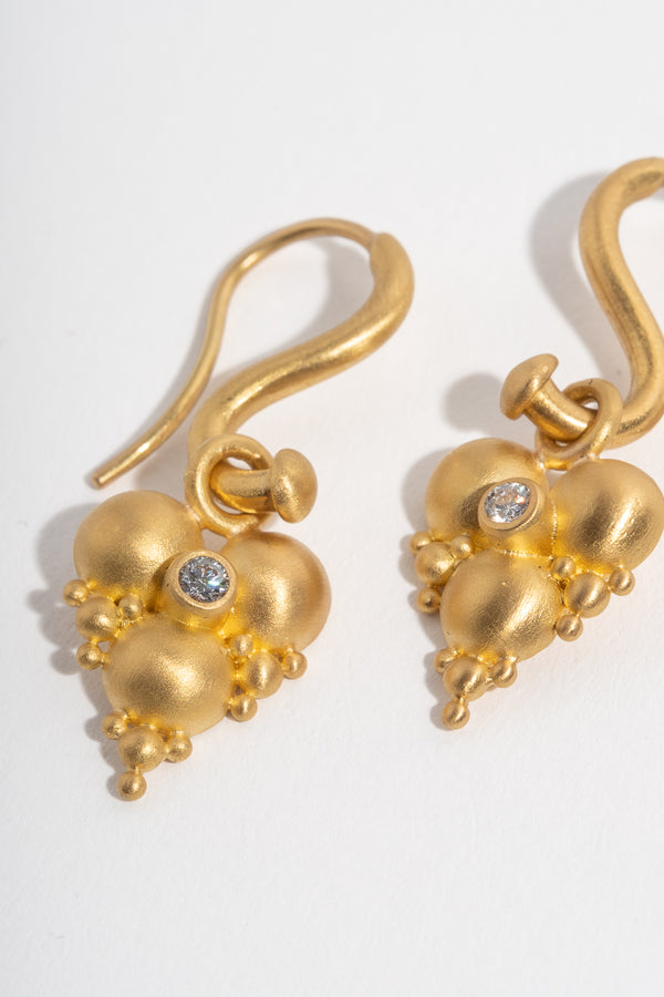 Heart Cluster Diamond Earring