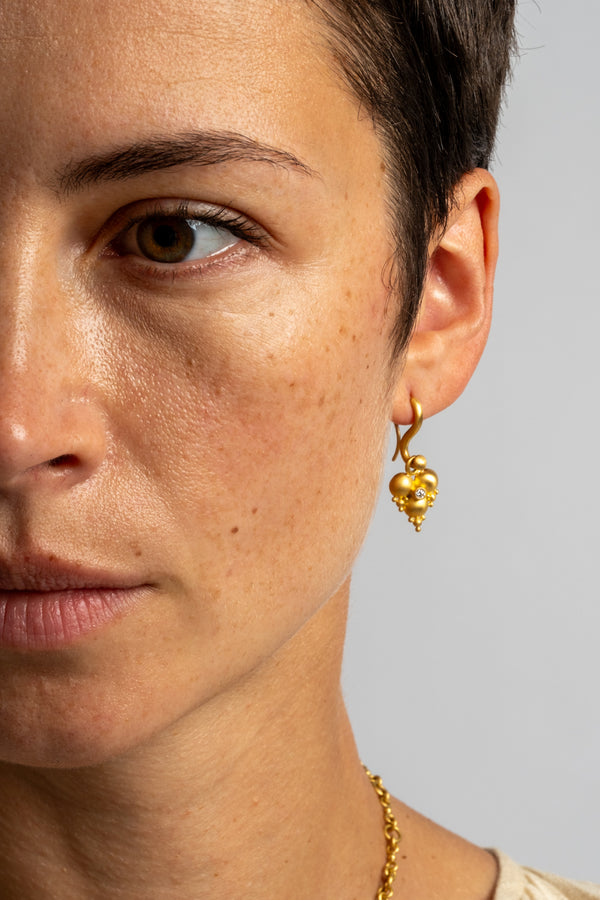 Heart Cluster Diamond Earring