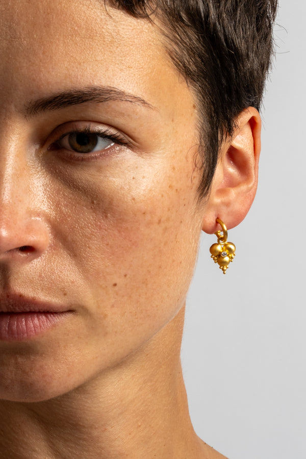 Heart Cluster Diamond Earring