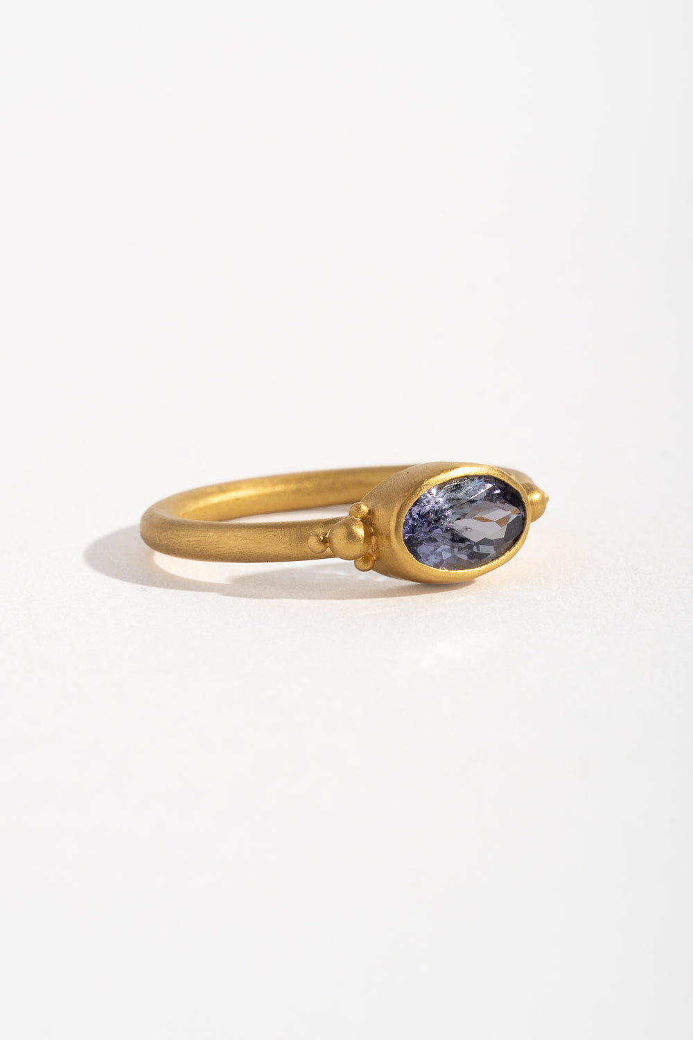 Oval Tanzanite Bezel Ring