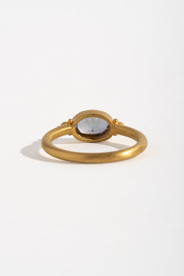 Oval Tanzanite Bezel Ring