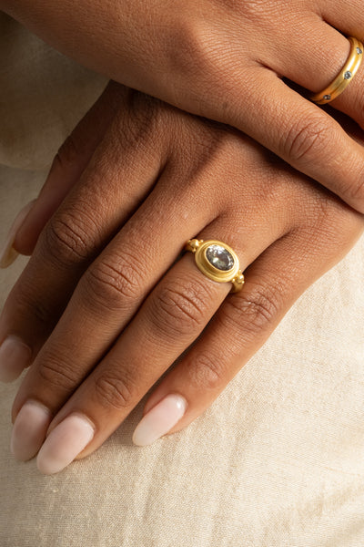 Ripple Ring Unheated Tanzanite