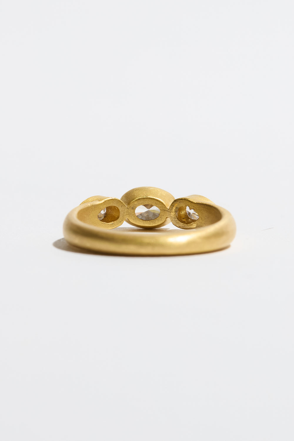 Tapered Bezel White Brilliant Diamond Ring