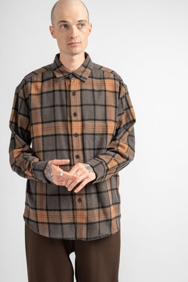 Big Shirt Two Wool/Cashmere Check Black/Grey/Beige