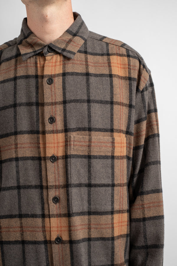 Big Shirt Two Wool/Cashmere Check Black/Grey/Beige