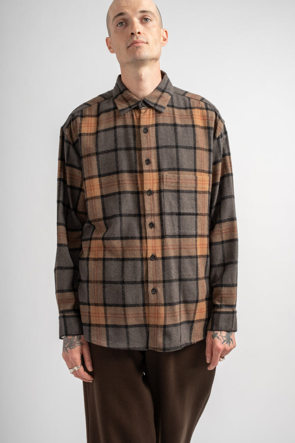 Big Shirt Two Wool/Cashmere Check Black/Grey/Beige