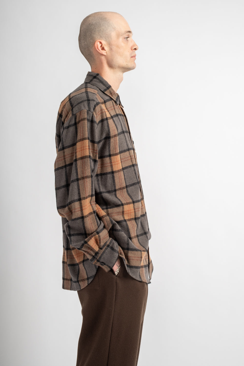 Big Shirt Two Wool/Cashmere Check Black/Grey/Beige