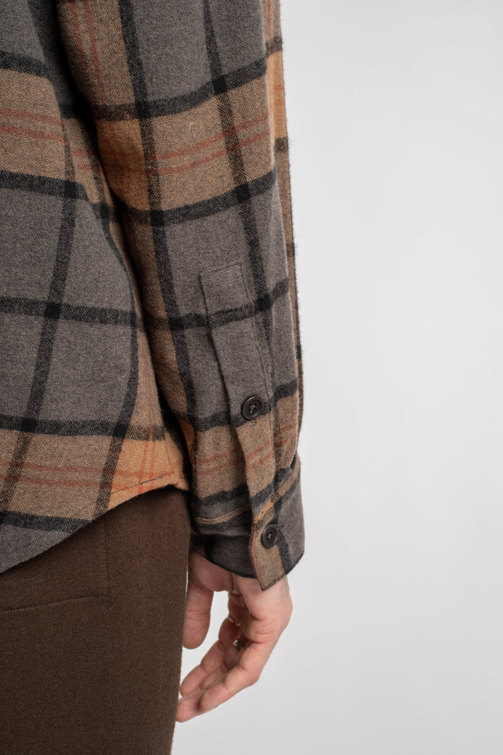 Big Shirt Two Wool/Cashmere Check Black/Grey/Beige