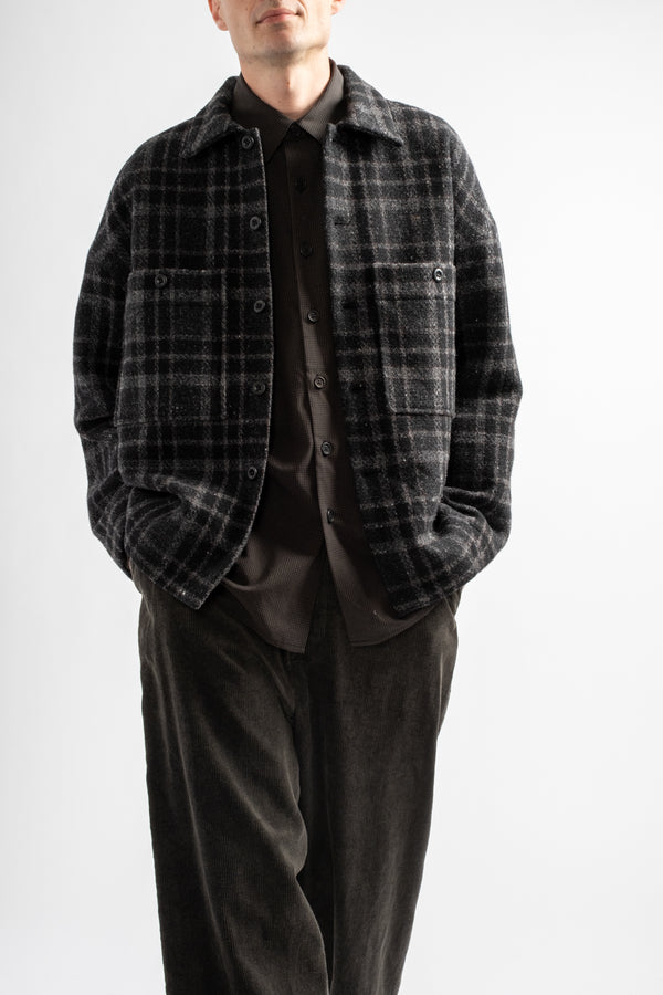 Field Shirt Two Wool Tweed Check Black/Grey
