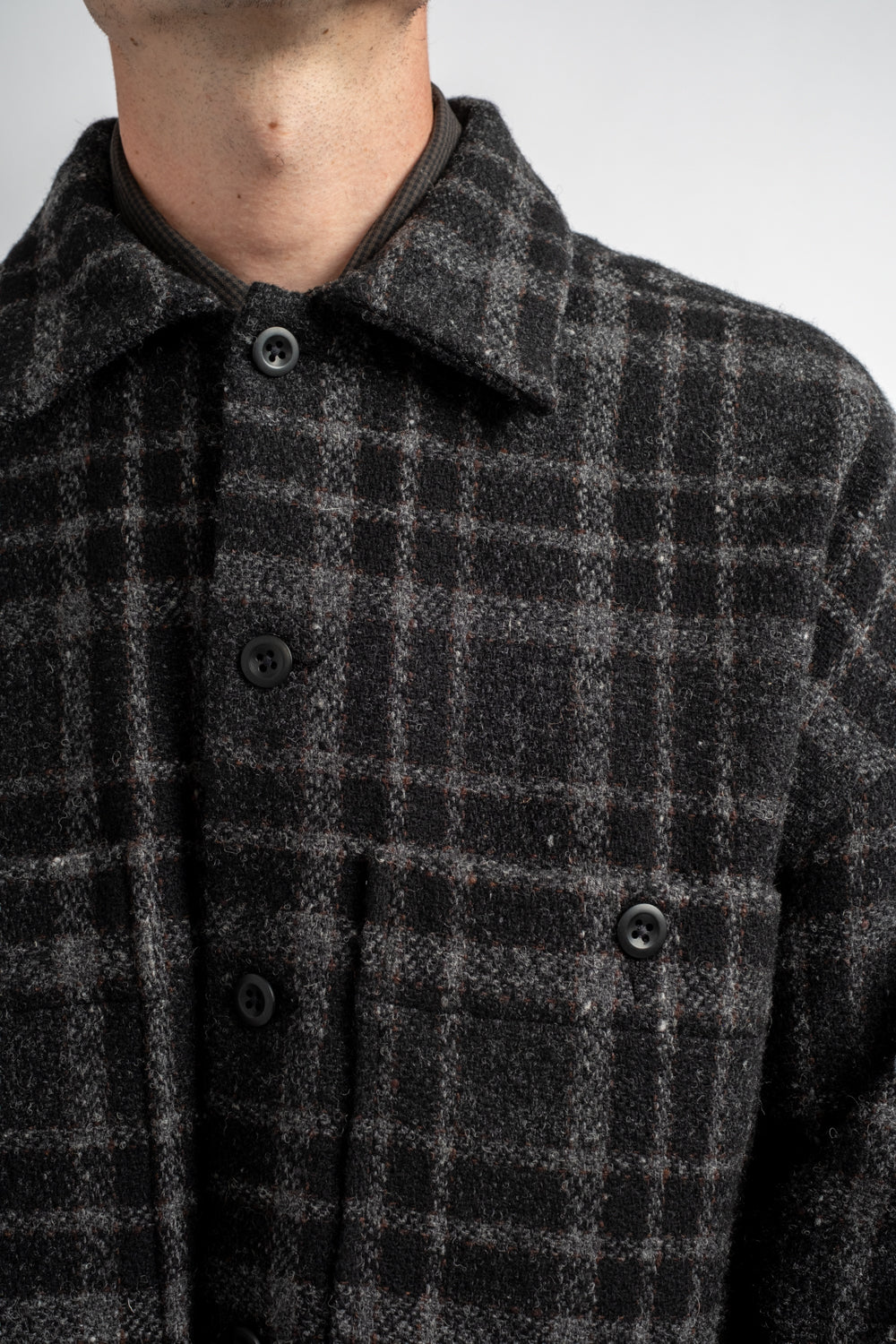 Field Shirt Two Wool Tweed Check Black/Grey