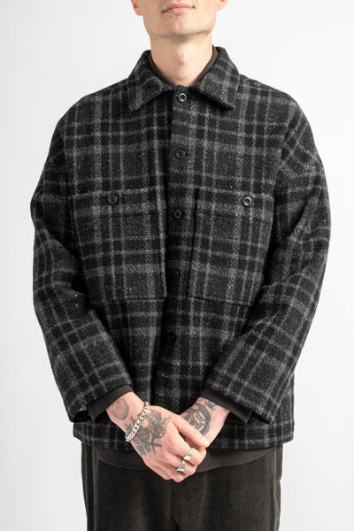 Field Shirt Two Wool Tweed Check Black/Grey