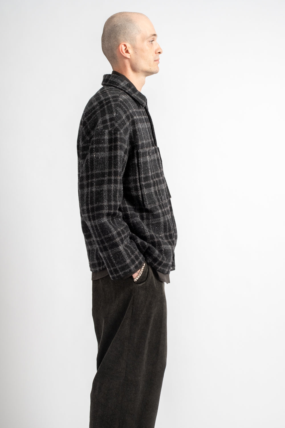 Field Shirt Two Wool Tweed Check Black/Grey