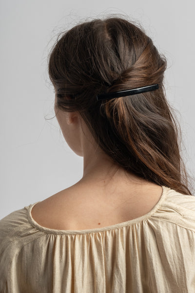 Long + Skinny Barrette in Black