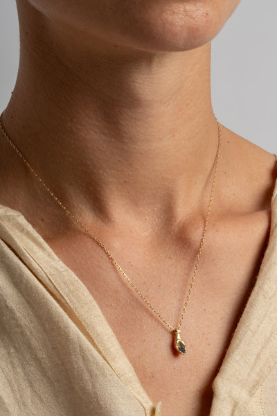 14K + Sapphire Bleuet Necklace