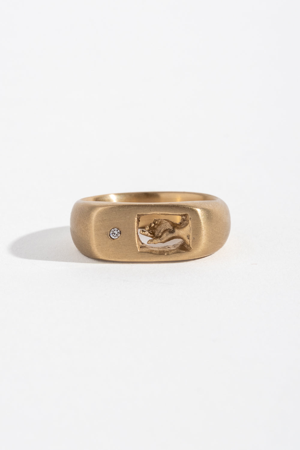 9K + Diamond Dig Ring