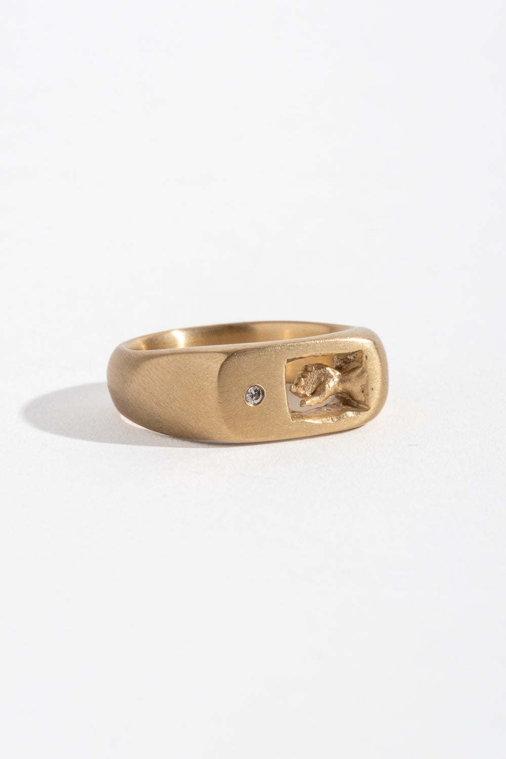 9K + Diamond Dig Ring