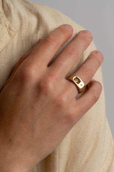 9K + Diamond Dig Ring