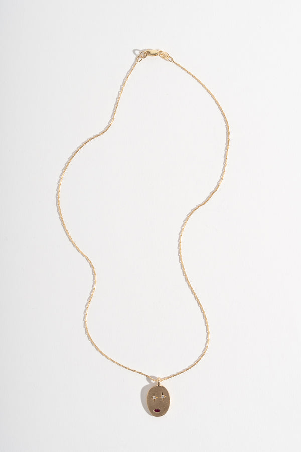 9K + Sapphire Face Mask Pendant No. 41