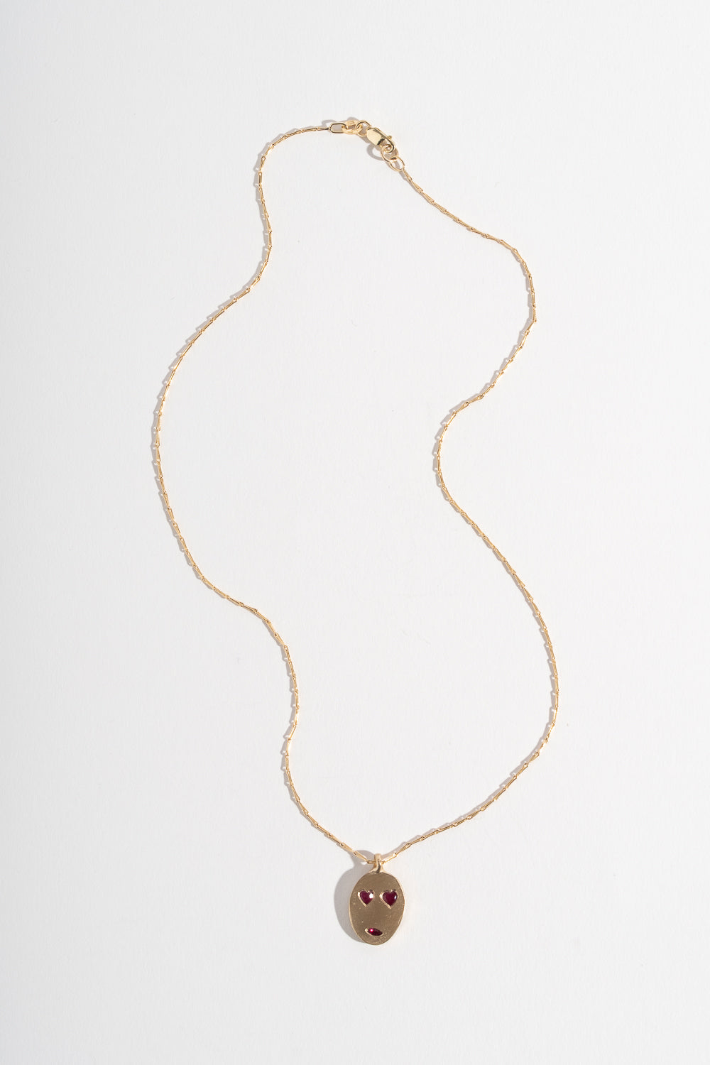 9K + Sapphire Face Mask Pendant No. 44