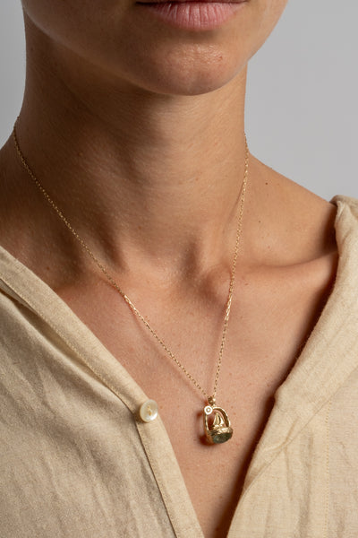 Azimuth Aquamarine + Diamond Pendant