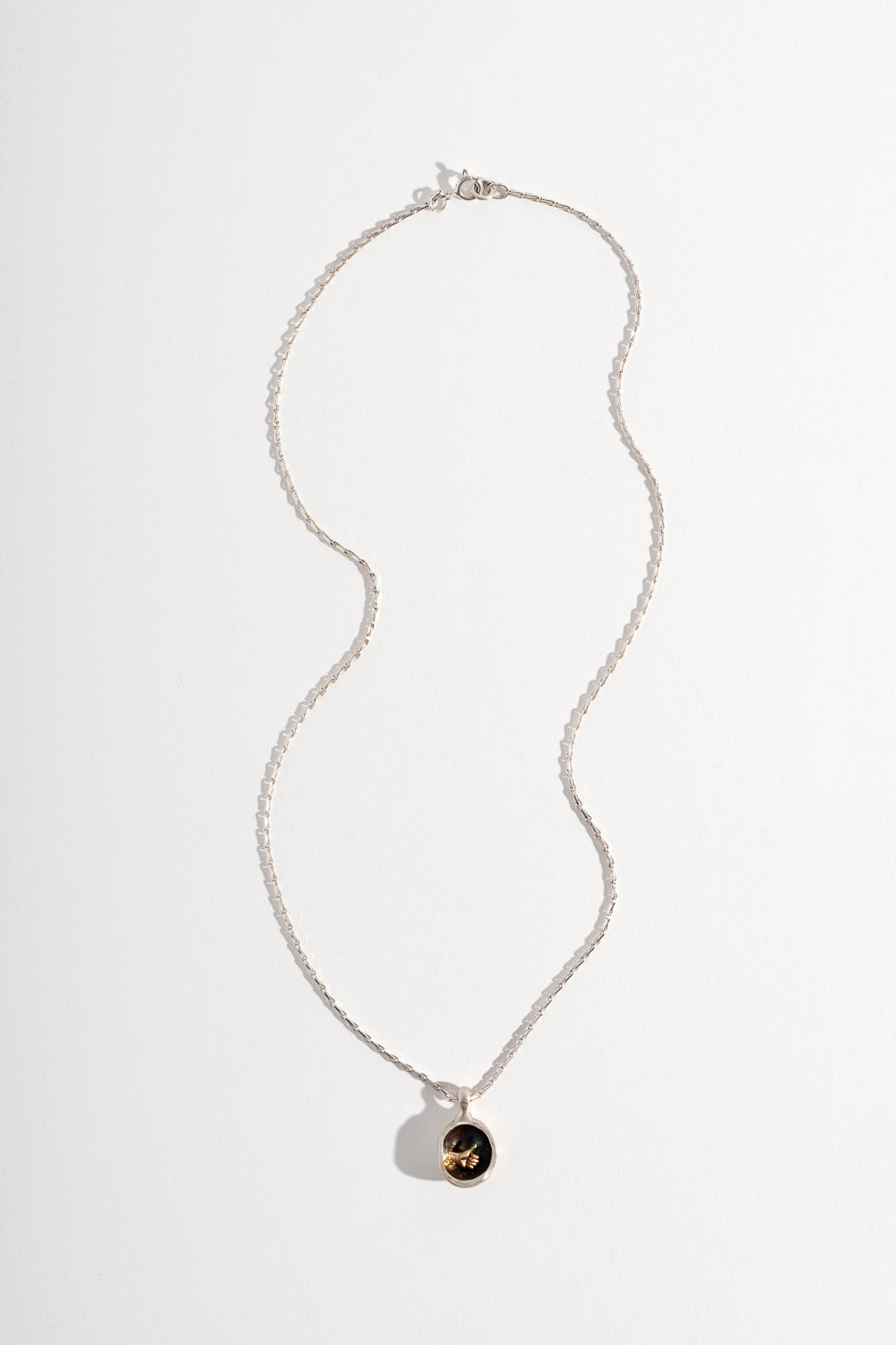 Sterling + 9K Thumbs Up Pendant